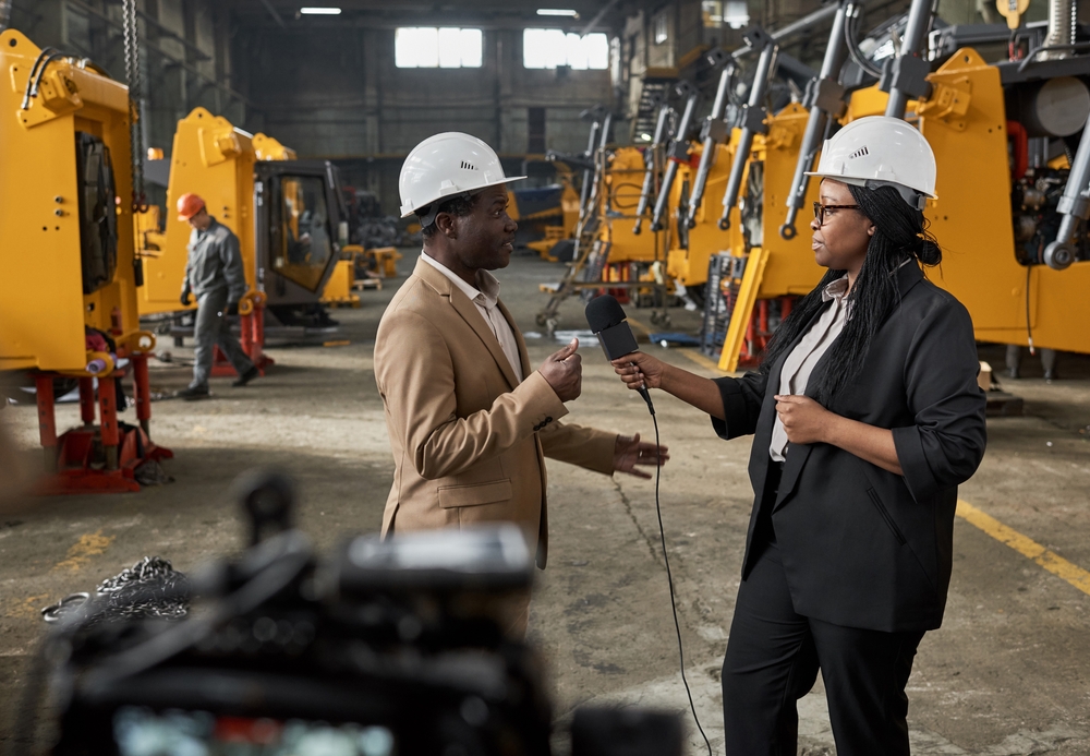 A male engineer been interviewed